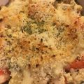 くーこん's cooksnap of when they made ホワイトソース不要 豆腐でエビグラタン♪.