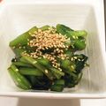 ぱぴぷゆい's cooksnap of when they made レンジで簡単★小松菜と三つ葉のお浸し.