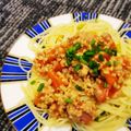 〜お鶴〜's cooksnap of when they made 納豆サーモンアボカドパスタ.