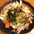 dolcektra's cooksnap of when they made ✿おつまみにさつまあげで味噌マヨピザ✿.