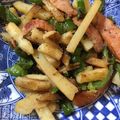 クックXVUGWQ☆'s cooksnap of when they made カリカリ芋とピーマンの炒め物.