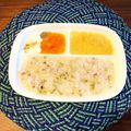 ちゃぴ♥'s cooksnap of when they made 離乳食中期 *ささみとオクラのおかゆ*.