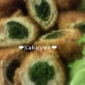こめろちゃん's cooksnap of when they made ほうれん草の豚肉まきフライ.