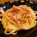 ゆの♪♪'s cooksnap of when they made 生クリーム不使用の元祖カルボナーラ.