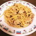 チョコ＆マロン's cooksnap of when they made 白だしで♪簡単絶品☆豚高菜パスタ.