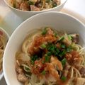 ゆきたん1117's cooksnap of when they made カリッカリチキンの和風おろしポン酢パスタ.