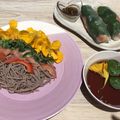 ももキッチン's cooksnap of when they made ナスタチウム蕎麦.