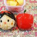 mufuron's cooksnap of when they made キャラ弁に♪りんごちゃんのおにぎり♡.