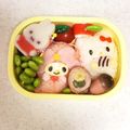 梅宮紀香's cooksnap of when they made キャラ弁♪キティ&マイメロ♪ハロウィン弁.