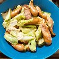ふらふらおやじ's cooksnap of when they made ウインナーとキャベツの卵炒め.