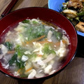 鳳蝶Ageha's cooksnap of when they made 外葉捨てないで！レタスのふわとろスープ.