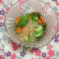ぽぽきゅ's cooksnap of when they made 簡単☆ピーマンと人参のめかぶあえ♪.