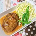 ﾋﾟﾝｸ☆ﾏｶﾛﾝ's cooksnap of when they made ポークハンバーグ☆甘みそソース♪.
