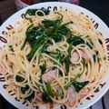 むにむに驚愕's cooksnap of when they made ほうれん草とベーコンの時短簡単美味パスタ.