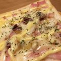 おつね's cooksnap of when they made ベーコン×胡桃×チーズのトースト.