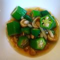 はにーくろーばー's cooksnap of when they made オクラとなめこのおひたし.