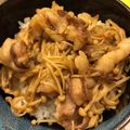 Shirosana's cooksnap of when they made 超安超早　牛バラ肉えのき茸すき煮丼.