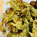 空前絶後のらび's cooksnap of when they made ギバサ(銀葉藻、アカモク)と南瓜の天ぷら.