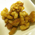由芽15's cooksnap of when they made 包丁いらずの鶏皮の焼鳥風炒め.