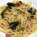 ホシユキ's cooksnap of when they made ベーコンとほうれん草の和風パスタ.