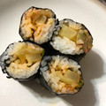 （の_の。）'s cooksnap of when they made 簡単！キムチとたくあんの海苔巻き.
