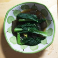 ロイヤルミルク♪'s cooksnap of when they made 簡単♪小松菜とつきこんにゃくのからし和え.