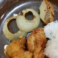 たぶんなっちゃん's cooksnap of when they made 唐揚げの衣活用法！ウィンナーと新玉揚げ.