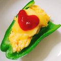 きさめ㌧'s cooksnap of when they made ピーマンのふわふわ卵詰め.