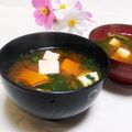 めみたん☆'s cooksnap of when they made かぼちゃと豆腐と春菊の味噌汁.