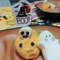 ★にゃんちゅ★'s cooksnap of when they made ハロウィン☆チーズおばけ&ランタンサラダ.