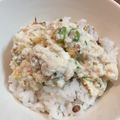 灘田kinuko's cooksnap of when they made 温泉卵と冷奴の豆腐丼（濃厚かつお醤油味）.