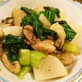 きょこすけ's cooksnap of when they made 旨い！牡蠣とチンゲン菜のバター醬油炒め♬.