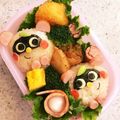 hamaa627's cooksnap of when they made キャラ弁＊簡単♪たぬきおにぎりの秋弁当.