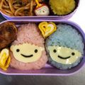hs9700's cooksnap of when they made キキララ＊リトルツインスターズのキャラ弁.