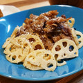 Biss's cooksnap of when they made れんこんとカリカリ豚の黒こしょう炒め♪.