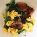 komasan♪'s cooksnap of when they made スパムと小松菜卵炒め.