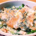 もっちもちねこ's cooksnap of when they made 簡単☆春菊とベーコンのチーズ焼き.