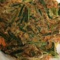 しょうちぐちゃん's cooksnap of when they made 【辛くない】ニラチーズチヂミ.