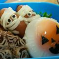 ☆TKMZ6G☆'s cooksnap of when they made 秋のロコモコ弁当☆ハロウィンキャラ弁.