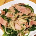 ぴんくみんと's cooksnap of when they made ベーコンとほうれん草のバター醤油炒め.
