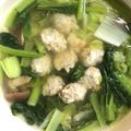 ぴちた☆'s cooksnap of when they made レンコン入り鶏団子スープ.