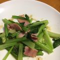 rahane's cooksnap of when they made 小松菜ガーリックバター炒め.
