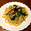 きなこふに's cooksnap of when they made 簡単！ツナとほうれん草の和風パスタ.