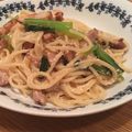 irururu's cooksnap of when they made ほうれん草とベーコンのクリームパスタ.