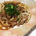マユビッチ's cooksnap of when they made 簡単！蓮根と豚肉の甘辛シャキシャキ炒め.
