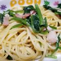 yucally's cooksnap of when they made 娘作♡ほうれん草の和風スパゲッティー♡.