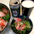 ユルゲン's cooksnap of when they made 蒸し鶏カニカマ、カイワレのわさびマヨ和え.