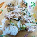 はにーくろーばー's cooksnap of when they made 蓮根とサバ缶のサラダ.