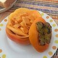 料理インコ's cooksnap of when they made 柿の飾り切り～花～.