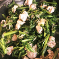 みしゃとる's cooksnap of when they made 鶏肉と春菊と玉ねぎのゆずこしょう炒め☆.